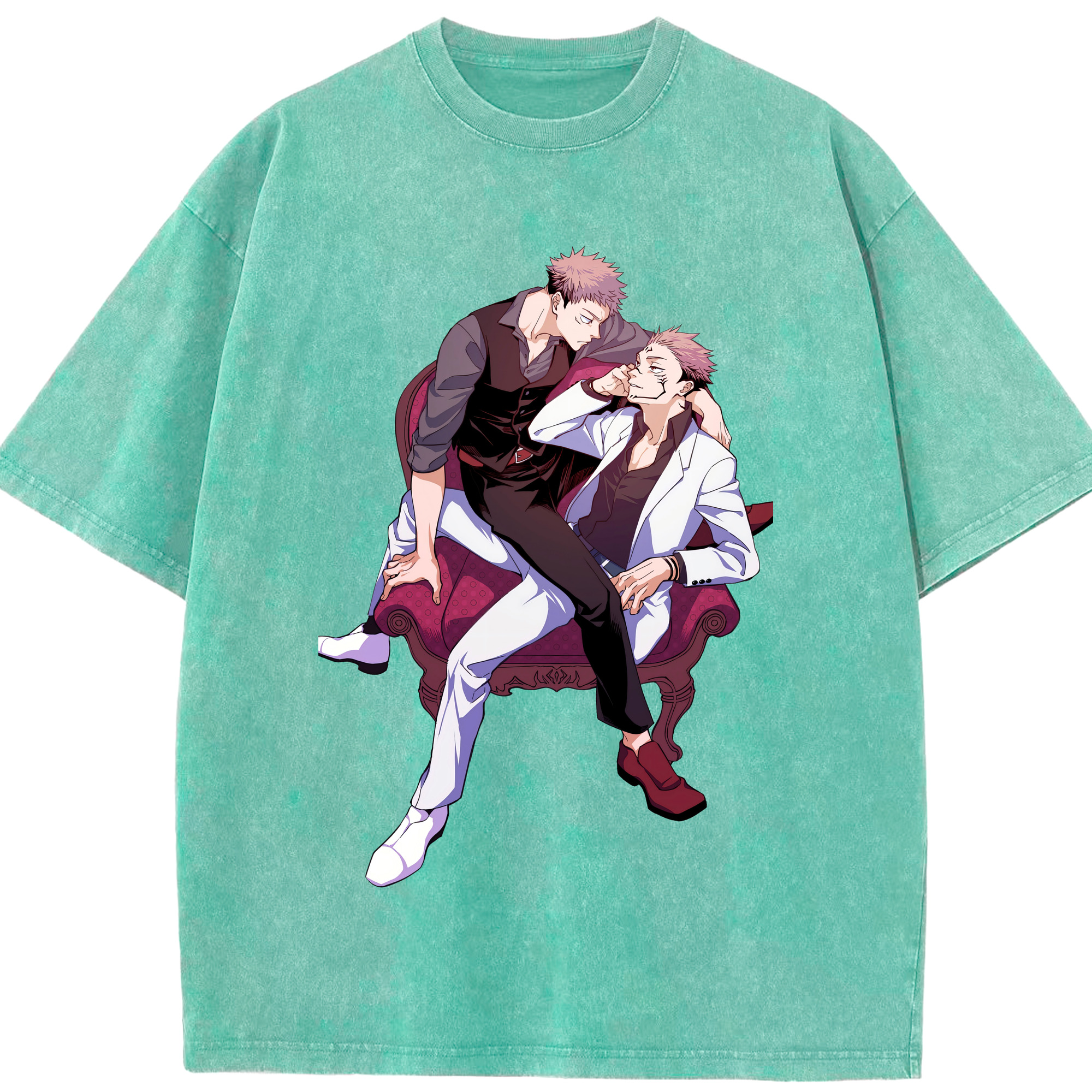 （画像用） 呪術廻戦 Jujutsu Kaisen 綿100% ヴィンテージ風 半袖Tシャツ（フロントプリント）